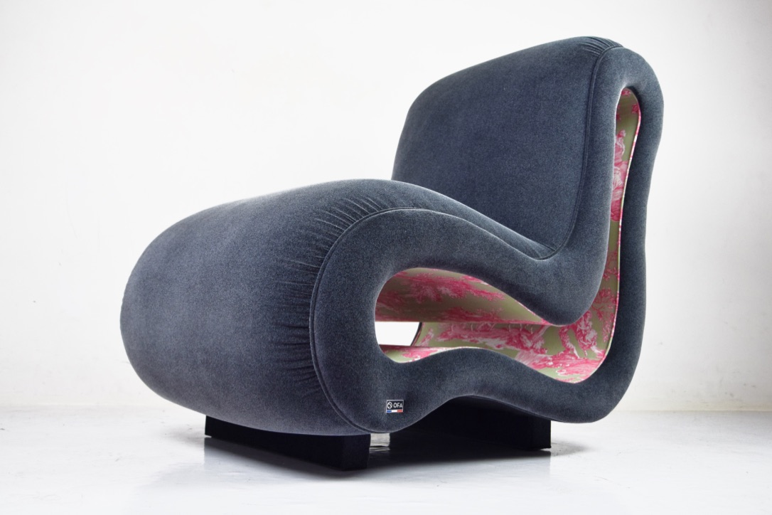 fauteuil design velours lyon